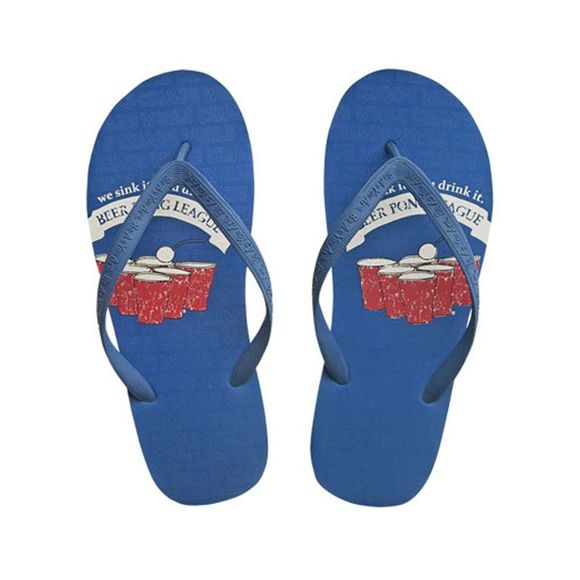 Beer Pong League Men's Novelty Flip Flops - Picture 1 of 1
